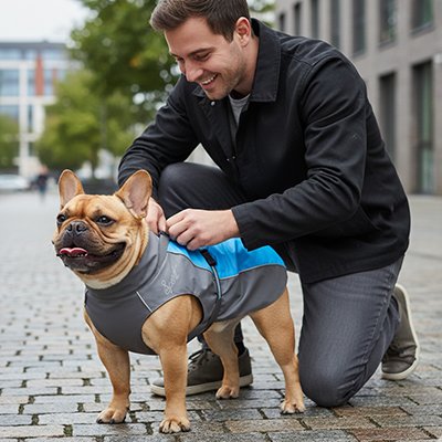 Imperméable pour chien​ couverture étendue du poitrail et du ventre contre les intempéries