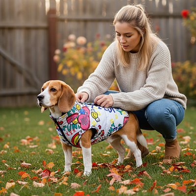 Imperméable pour chien​ Matériau léger: Confort optimal sans alourdir l'animal durant ses activités extérieures