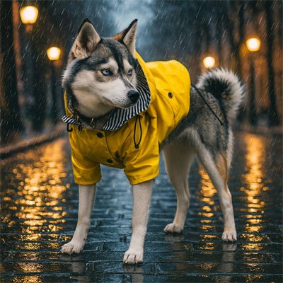 Imperméable pour chien​  optimale lors des promenades par temps sombre ou pluvieux