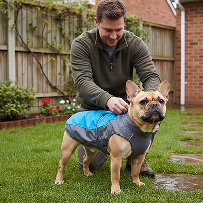 Imperméable pour chien​  tissu extérieur traité repousser l'eau et protéger efficacement contre la pluie