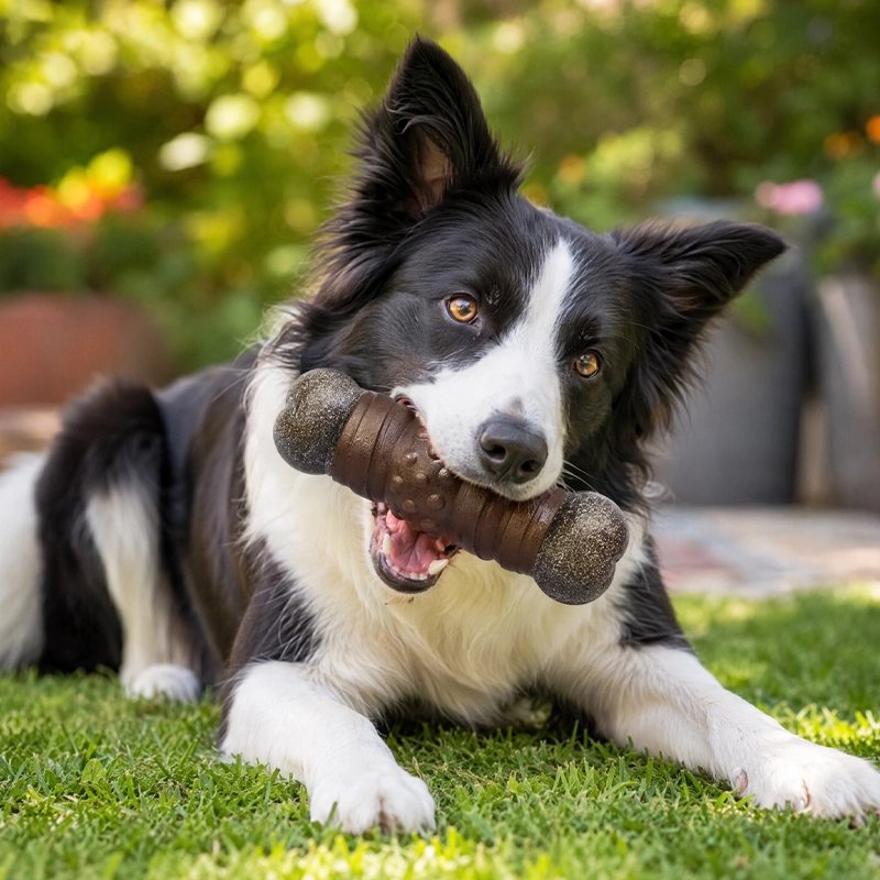 Jouet Chien  forme ergonomique facilitant la prise en gueule et le transport