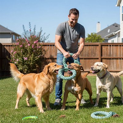 Jouet indestructible pour Chien Adapté aux chiens de toutes tailles: Convient aussi bien aux petits qu'aux grands 