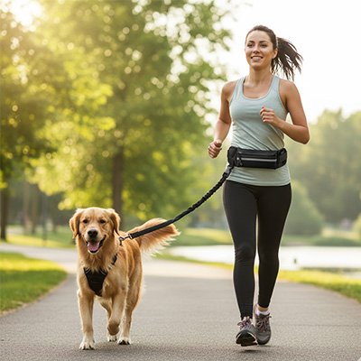 Laisse canicross Polyvalence d'utilisation: idéal pour le jogging, la randonnée, la marche quotidienne ou le canicross