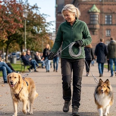 Laisse Chien Câble métallique tressé matériau robuste et résistant