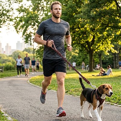 Laisse chien Poignée ergonomique Conception rembourrée 
