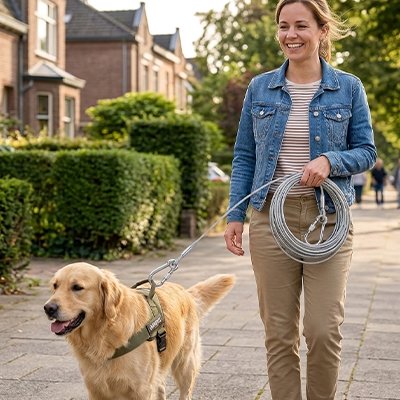 Laisse Chien Résistance aux intempéries construction métallique extérieur toutes saisons
