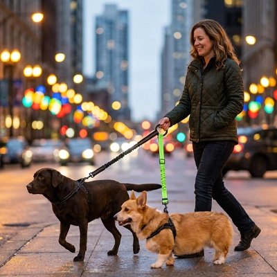 Laisse double pour Chien assurent une durabilité accrue et une résistance à la traction