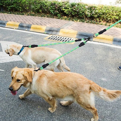 Laisse double pour chien convient aux chiens de petite, moyenne et grande taille
