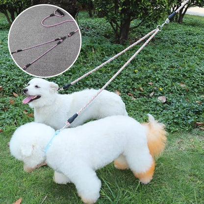 Laisse double pour chien laisse les mains libres tout en gardant le contrôle des deux animaux