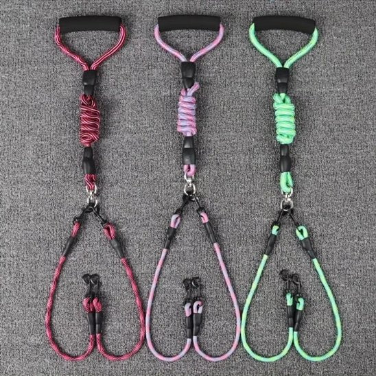 Laisse double pour chien plusieurs de couleurs disponibles vert rouge rose