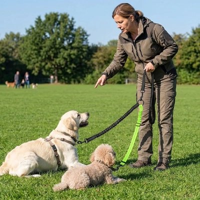 Laisse double pour Chien s'adapte à différentes tailles de chiens et situations de promenade