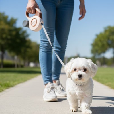 Laisse enrouleur chien Mécanisme de verrouillage: bouton permettant de bloquer la laisse à la longueur souhaité sécurité