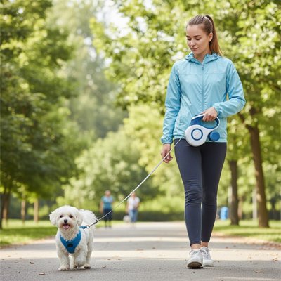 Laisse enrouleur chien permet au chien de se déplacer librement gardant le contrôle Longueur de la laisse