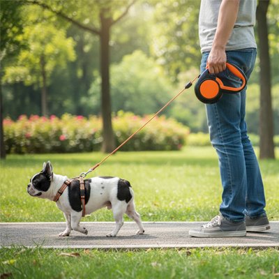 Laisse enrouleur pour chien Système rétractable: cordon solide et durable