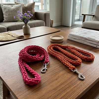 Laisse pour Chien Disponible en plusieurs coloris rose, orange