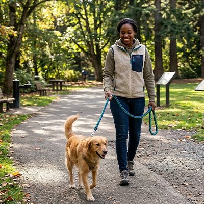 Laisse pour Chien laissant une liberté de mouvement suffisante à l'animal