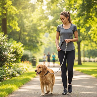 Laisse pour chien Le matériau métallique se nettoie simplement et résiste aux intempéries