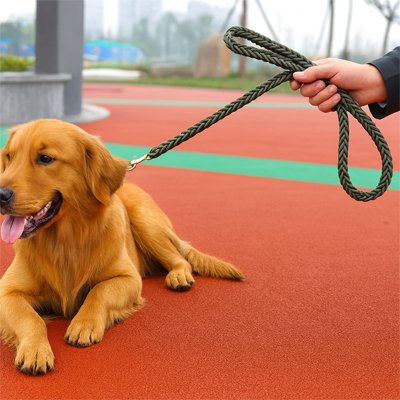 Laisse pour Chien Matériau tressé résistant Conception en corde nylon tressée