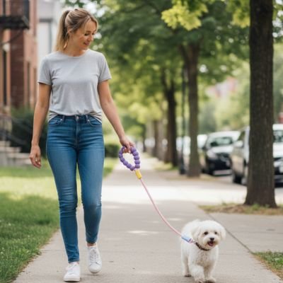 Laisse pour Chien Poignée ergonomique rembourrée