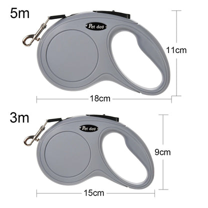 Laisse rétractable automatique en nylon pour petit chien mesurent entre 3m et 5m. - WOOF TOUT