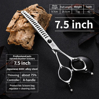 Les ciseaux de toilettages professionnel pour animal de compagnie 7.0 et 7.5 po. - WOOF TOUT