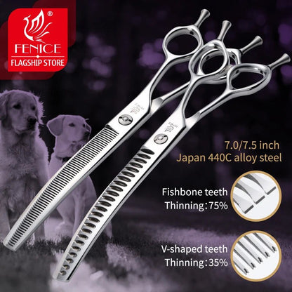 Les ciseaux de toilettages professionnel pour animal de compagnie 7.0 et 7.5 po. - WOOF TOUT