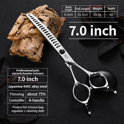 Les ciseaux de toilettages professionnel pour animal de compagnie 7.0 et 7.5 po. - WOOF TOUT