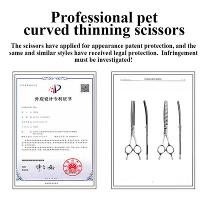 Les ciseaux de toilettages professionnel pour animal de compagnie 7.0 et 7.5 po. - WOOF TOUT