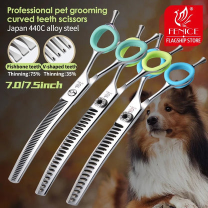 Les ciseaux de toilettages professionnel pour animal de compagnie 7.0 et 7.5 po. - WOOF TOUT