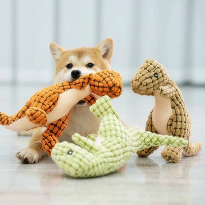 les dinosaures interactive avec les petits chiens. - WOOF TOUT