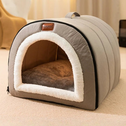 Lit dome pour chien qui garde bien leur chaleur tres doux et il aimes bien se cacher de la lumiere. - WOOF TOUT