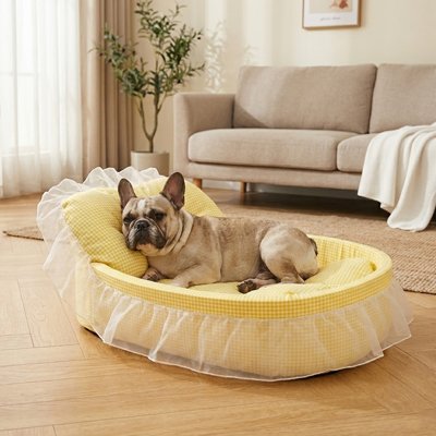 Lit pour Chien jaune et chaud