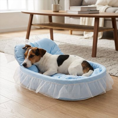 Lit pour Chien bleu confortable