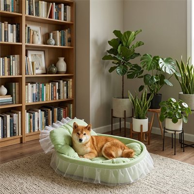 Lit pour Chien vert coussinet