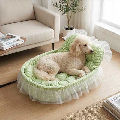 Lit pour Chien vert douce