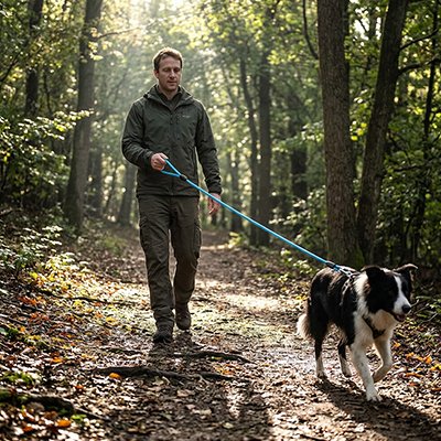 Longe pour Chien convient aux promenades urbaines comme aux sorties en nature