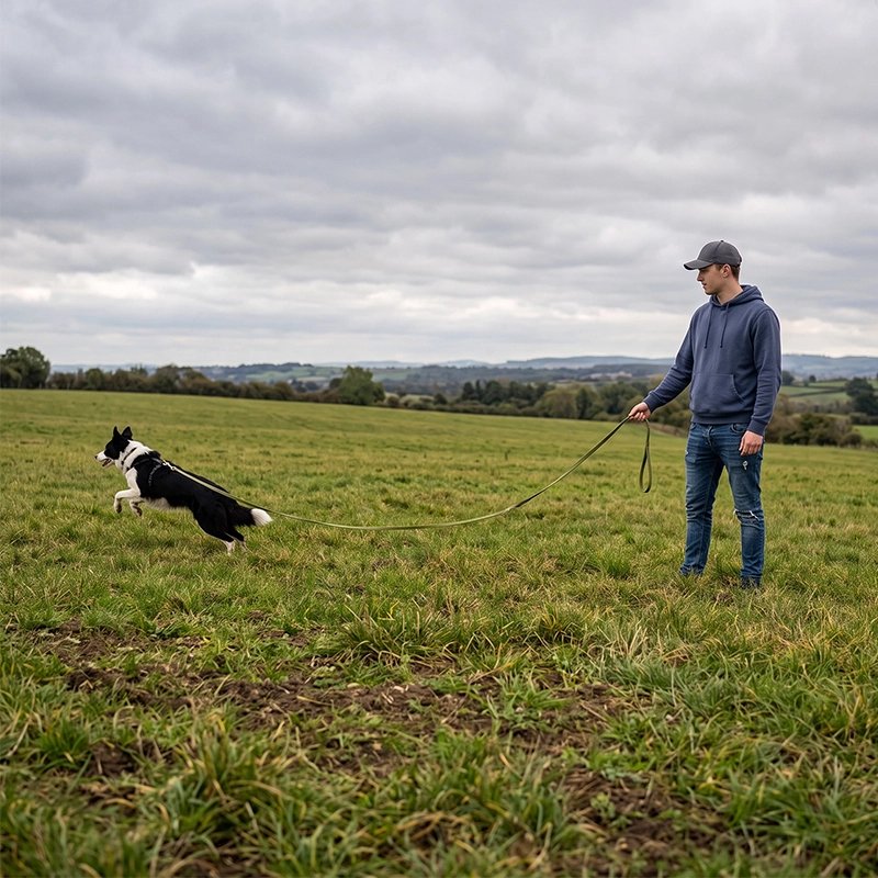 Longe pour Chien facilite le transport et réduit la fatigue lors des longues promenades