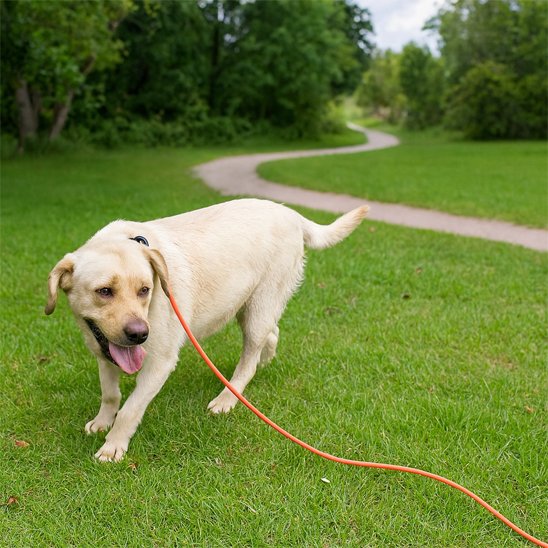 Longe pour chien garantit un accrochage fiable et rapide au collier ou harnais
