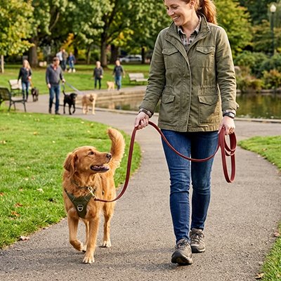 Longe pour Chien Longueur généreuse Format long permettant de donner liberté mouvement