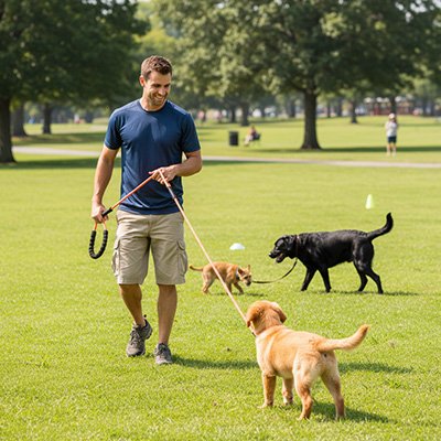 Longe pour chien Matériau robuste en nylon tressé conçu pour supporter la traction des chiens