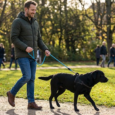 Longe pour Chien Poignée rembourrée assure une prise en main confortable