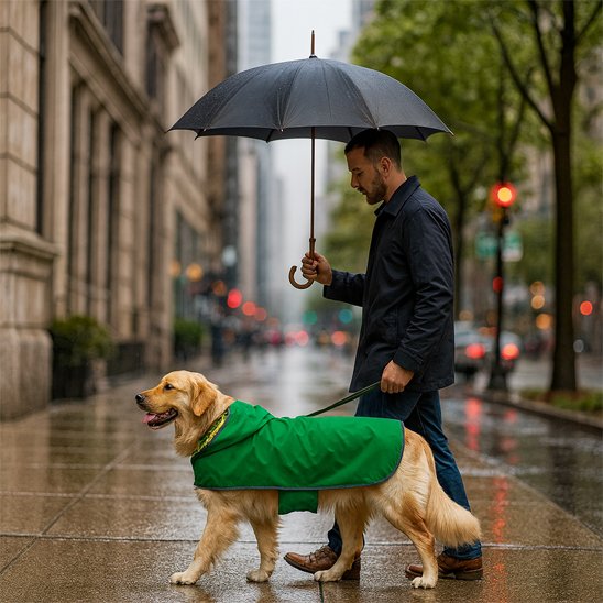 Manteau chien  Disponible en plusieurs coloris vifs (bleu, vert, rouge, jaune) pour une visibilité accrue