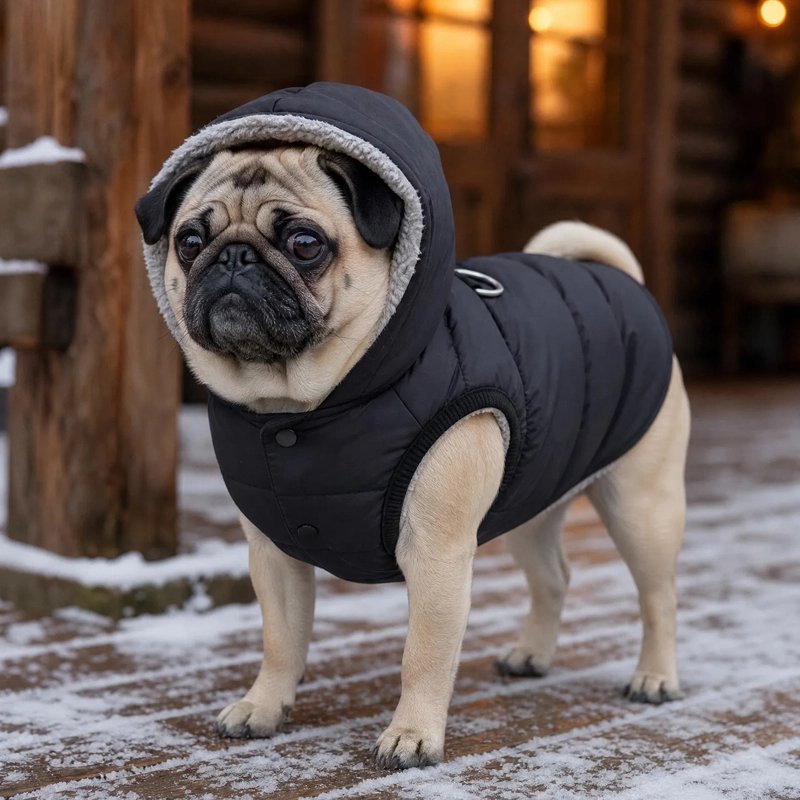 Manteau Chien Maintien optimal aux pattes et au cou empêchant le vent de s'infiltrer
