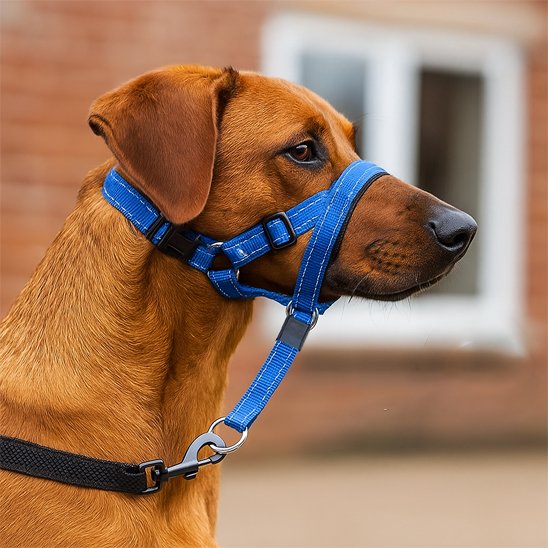 Muselière chien​ Attache sécurisée: Mousqueton métallique robuste pour relier solidement à la laisse