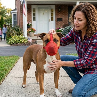 Muselière pour chien Confort prolongé: Structure ergonomique épousant la forme naturelle du museau sans créer de points de pression