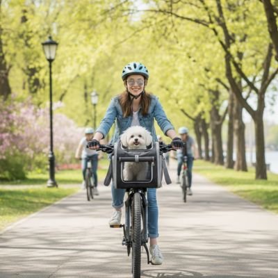 Panier à vélo pour Chien idéal pour chiens de petit gabarit jusqu'à environ 8-10 kg