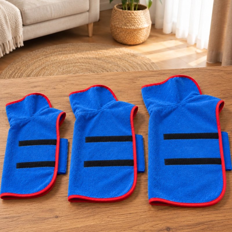 Peignoir pour Chien Fermeture ajustable par bandes velcro