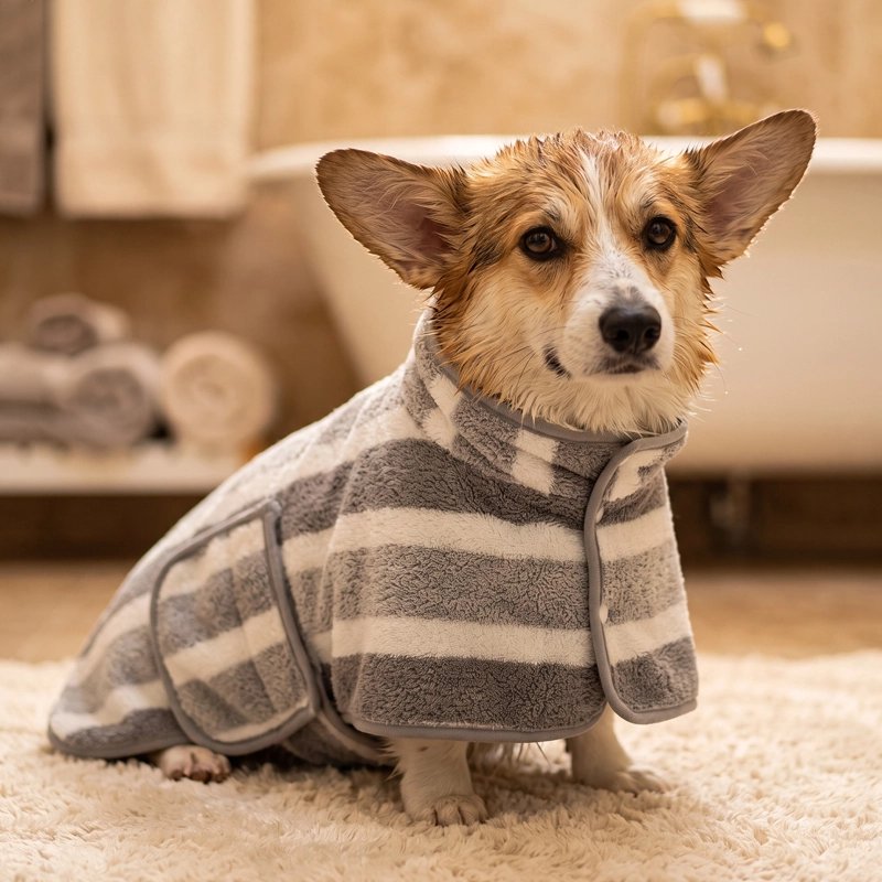 Peignoir pour Chien lavable en machine pour un usage répété facilité