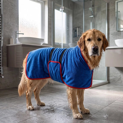 Peignoir pour Chien  Produit réutilisable qui conserve ses propriétés absorbantes après de nombreux lavages