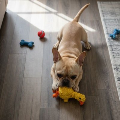 Peluche Chien Nettoyage dentaire intégré qui masse les gencives et réduit le tartre